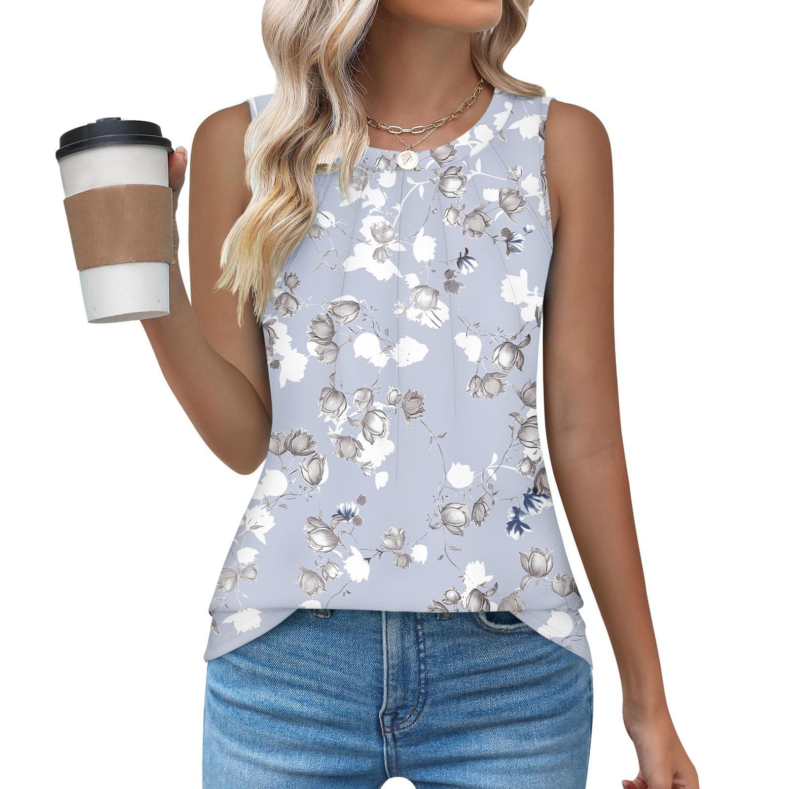 

Женский повседневный свободный топ без рукавов с круглым вырезом, футболка, летние майки для женщин, майка-камисоль, базовые топы без рукавов L