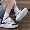 Niche retro low-top board shoes casual high-value original Mario red and blue contrasting bread shoes