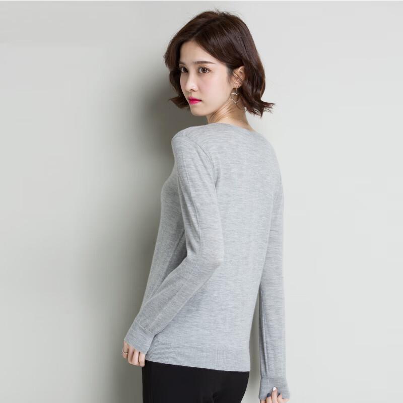 Hengyuanxiang Women's 68-Count Fine Cashmere V-Neck Sweater