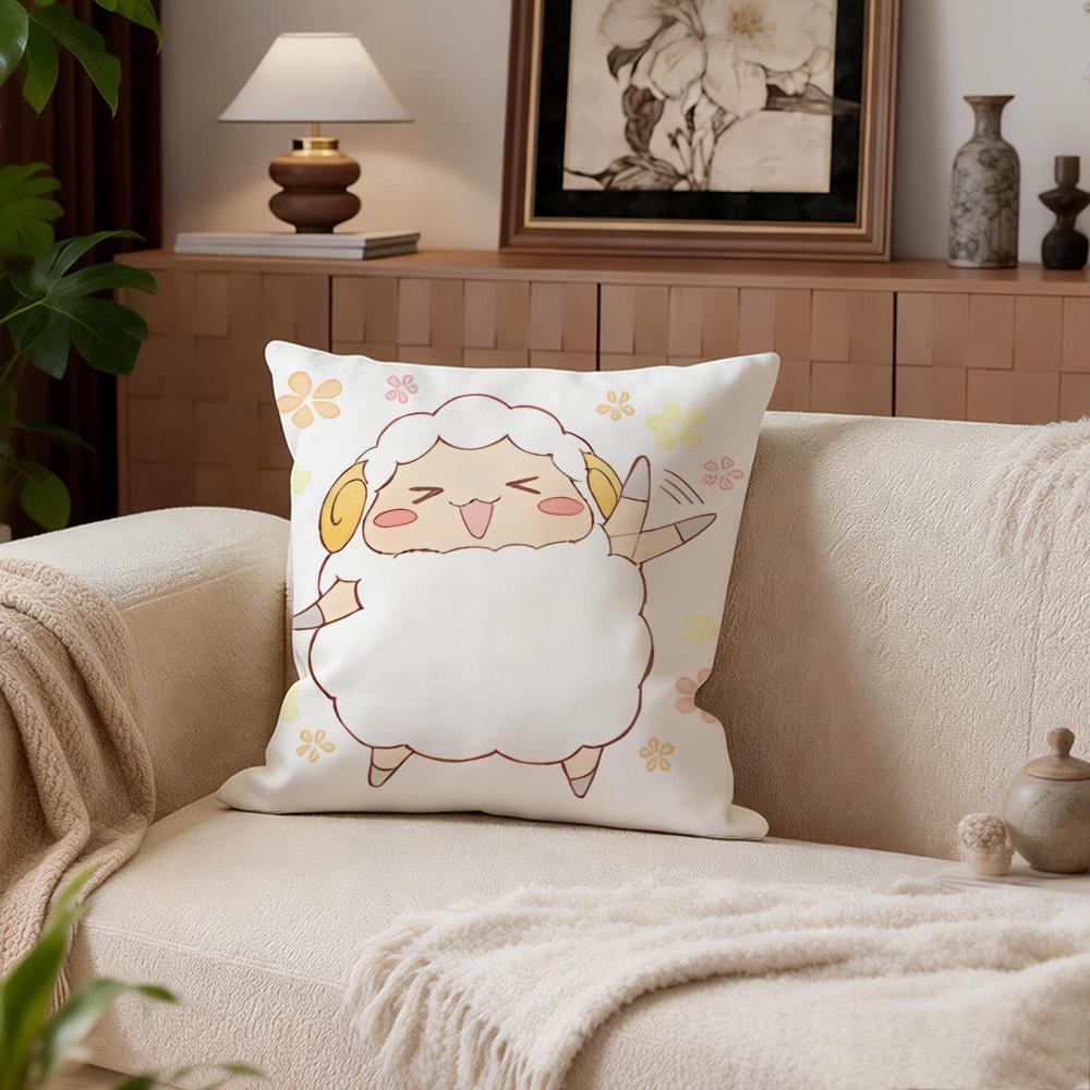 Cute Wataame Sheep Cushion Cover Cushion Cover Set 4Pcs 50x50 45x45 40x40 Pillowcase Decorative Sofa Home Decor