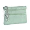 Portable PU Leather Money Coin Purse Waterproof Wear-resistant Credit Card Holoder Zipper Wallet Money Bag Women Men