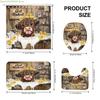 1/4pcs Shower Curtain Set Farmhouse Cute Highland Cow Woodsy Bathtub Brown Yellow Shower Curtain Machine Washable for Bathroom
