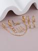 10pcs Exquisite Star Water Drop Pendant Multiple Synthetic Zircon Earrings Women's Daily, Music Festival Vacation Jewelry