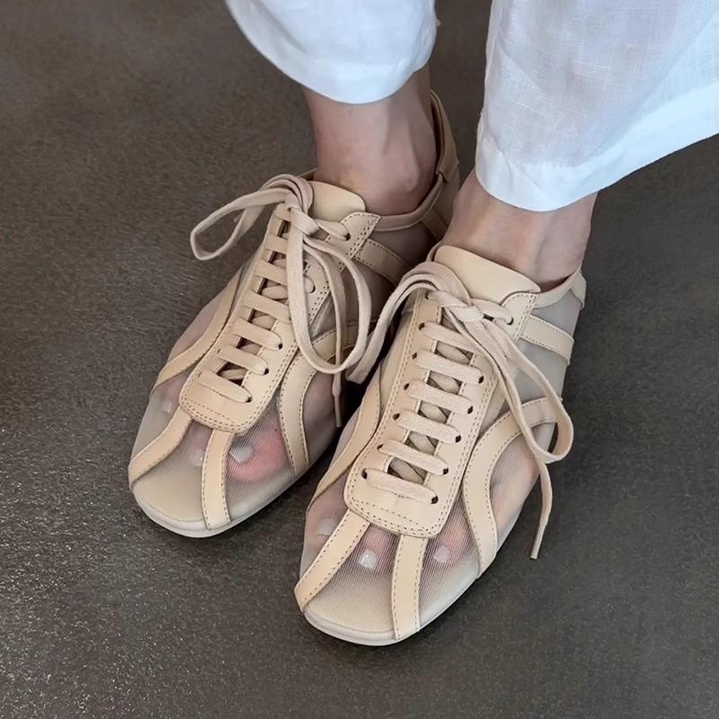 Fashion Women Flat Sandals Lace-Up Sport Casual Sneaker Square Toe Soft Sole Shoes 2025 Trend Summer Comfort Breathable Zapatillas Mujer