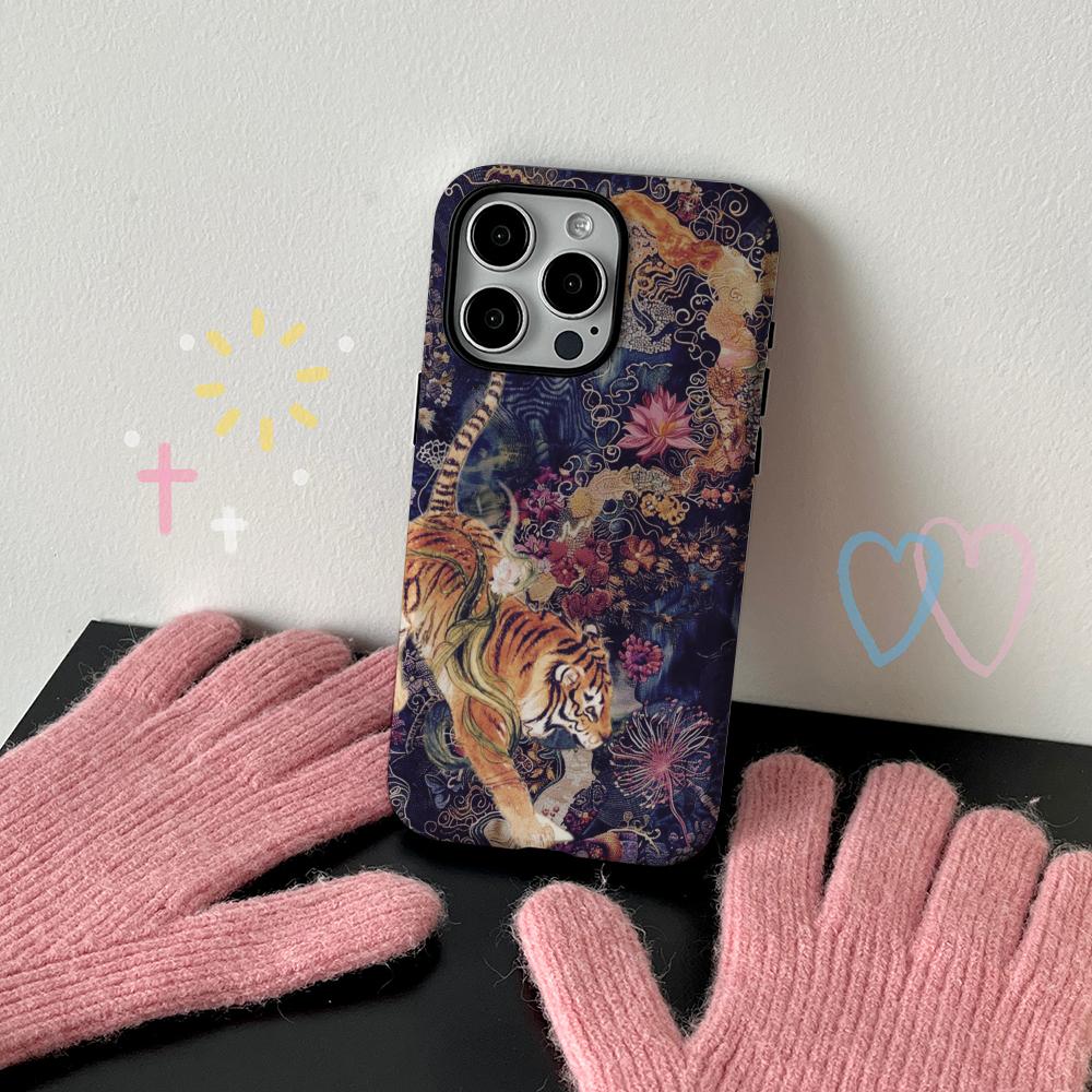 Tiger japan art painting fashion pattern Phone Case Film shell For iPhone 17 16e 16 15 14 13 12 11 Pro Max Plus XS