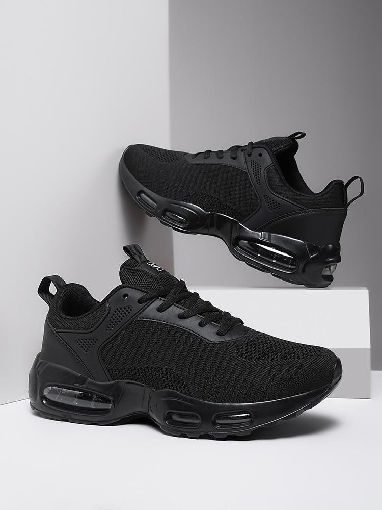 22 lässige Luftpolster-Sportschuhe mit gewebtem Obermaterial für Frühling und Herbst, bequem, atmungsaktiv, Laufschuhe, leicht und verschleißfest
