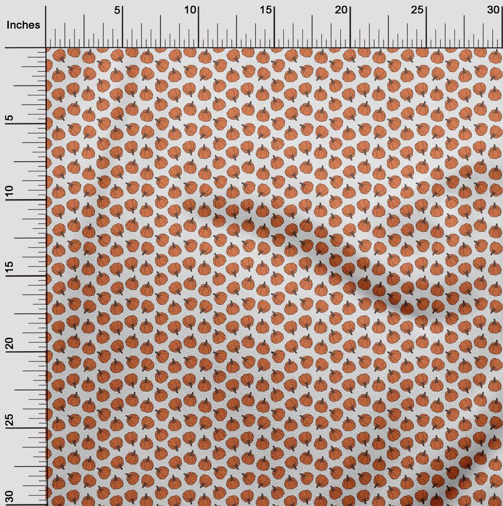 oneOone Cotton Flex Black Fabric Pumpkin Dress Material Fabric Print Fabric By The Yard 40 Inch