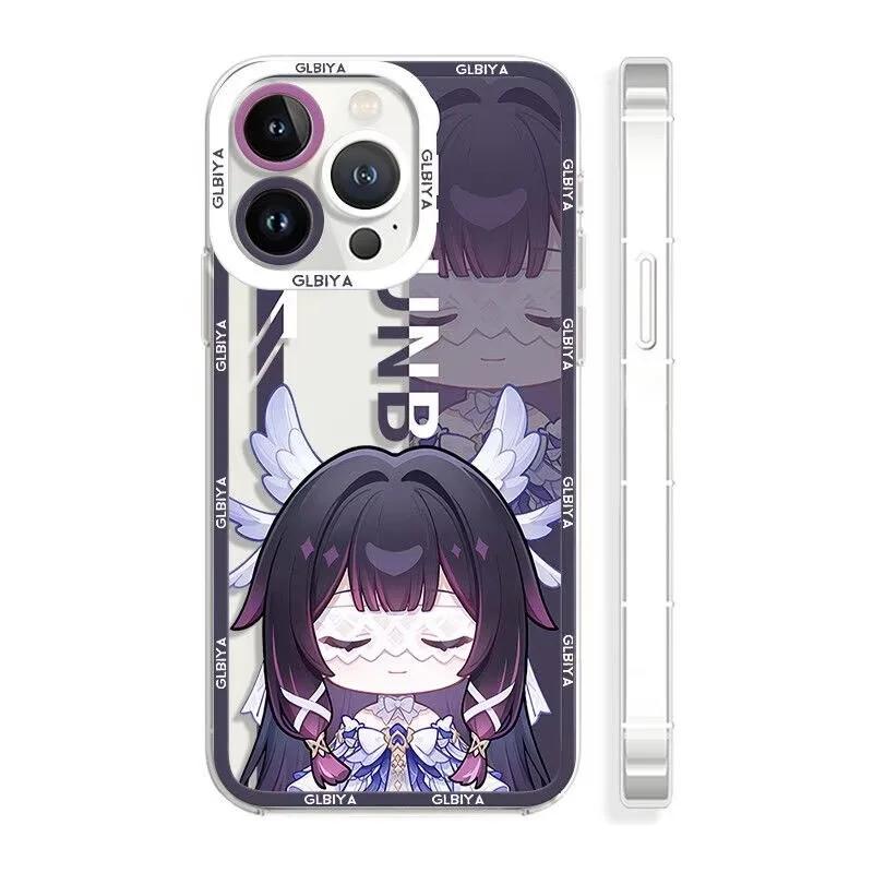 Genshin Impact Lauma Flins Columbina Phone Case For IPhone 11 12 14 15 16 Pro Max Mini X XS Max 7 8 6 6S Plus Transparent Cover