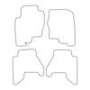 [Blm]Ni022 Blue - Set Of Velour Floor Mats To Fit Nissan Navara Iii 2005-2014 3-Door - Blue Trim