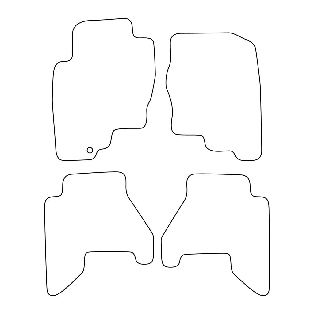 [Blm]Ni022 Blue - Set Of Velour Floor Mats To Fit Nissan Navara Iii 2005-2014 3-Door - Blue Trim