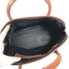 FENDI vintage Pecan logo Bag Hand Bag Tote Bag PVC/Leather khaki/Brown