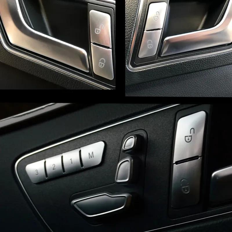 Car Door Lock Unlock Button Sequ Trim Cover Sticker  for Mercedes Benz A B C E GLA CLA GLK GLE CLS ML GL W204 W212 W246 W166
