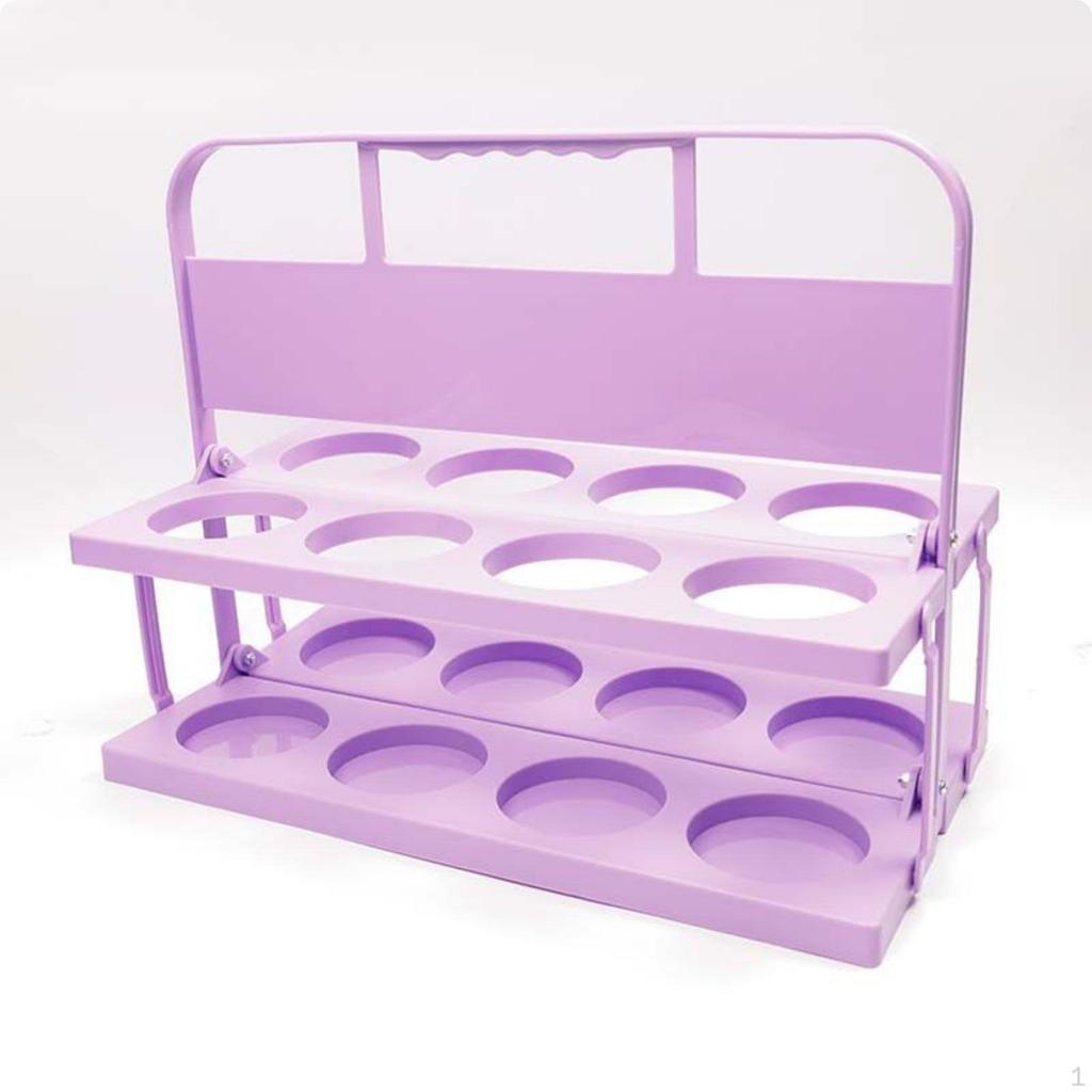 8 Cup Drink Carrier with Handle Folding Beer Holder Stable 8Slot Bottle Rack for Picnic, Camping,
