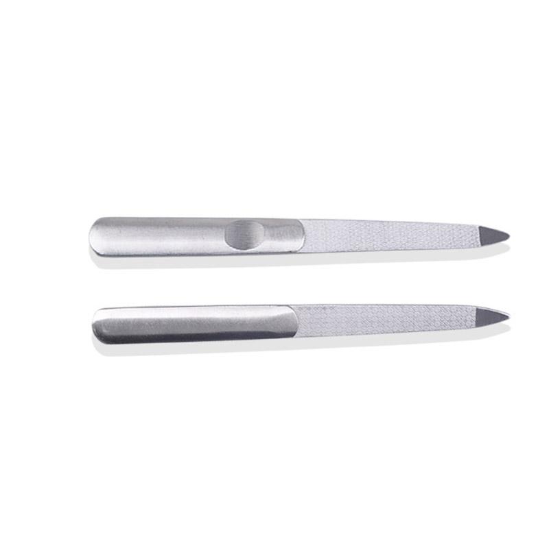 1 PC Stainless Steel Files Nail File Buffer Metal Grinding Sanding Manicure Pedicure Scrub Nail Art Tools Manicure Pedicure Tools