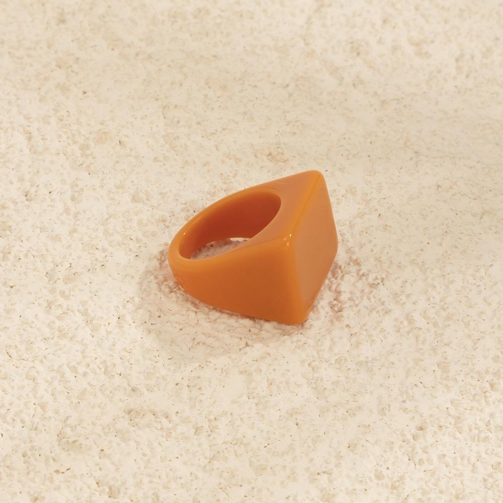 Einfachheit Geometrische Quadrat Ring Temperament Ring Neue Farbige Acryl Ring