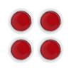 Red Reflector, Nail On Reflector, 4PCS Red Reflector ABS Chrome Trim Round Reflective Protection for Motorcycles
