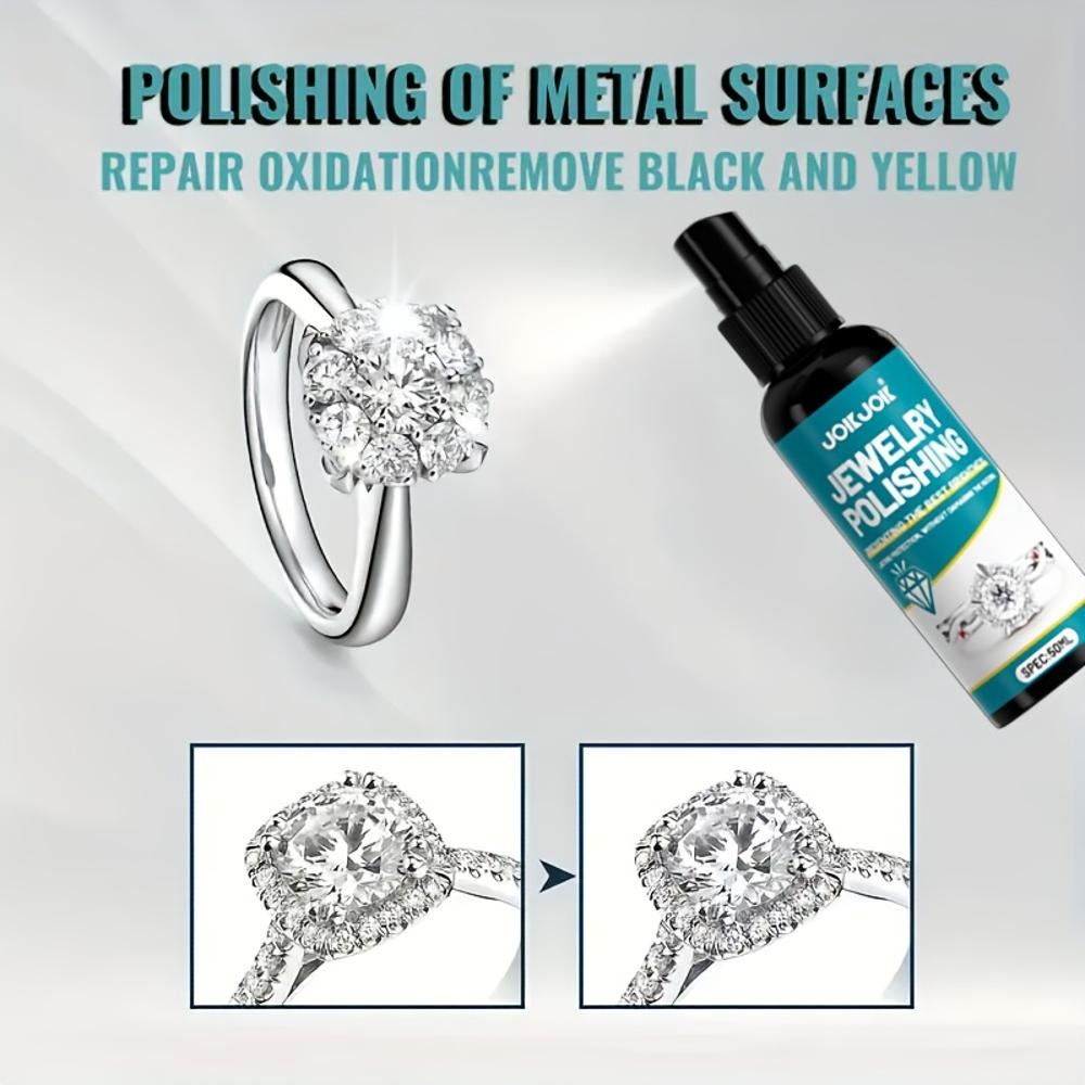 Jewelry Polishing Spray - Gentle Formula for Jewelry, Restores Luster, Suitable for Rings, Watches, Necklaces, and Earrings, Fas