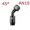 Universal AN4/AN6/AN8/AN10/AN12 Straight 0°/45°/90°/120° Degree Oil Fuel Swivel Hose End Fitting CPE Oil Hose End Adaptor Black