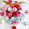 Artificial Flowers Silk Rose Heads Home Room Wedding Wreath Garden Decora Festival DIY Gifts Candy Box Scrapbooks Craft Hotsale