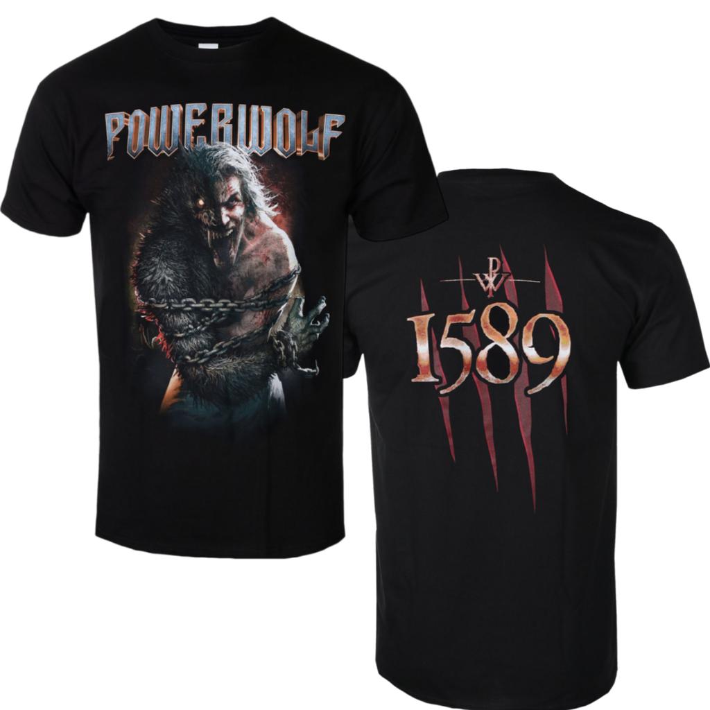Powerwolf Chaos Crest Printed Tshirt Power Metal Band Style Daily Tshirt Suitable For Both Unisex And Unisex