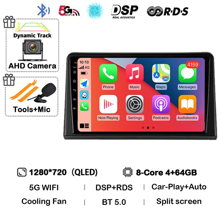 Android 14 Carplay Auto Car Radio WIFI+4G For Renault Express 2021 Video Multimedia Player GPS Audio Autoradio 360 Camera Stereo
