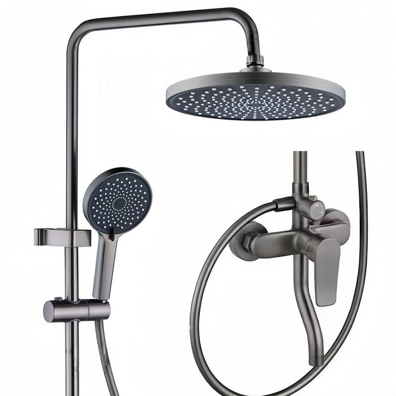 

3-функциональный душевой набор для ванной комнаты, душевой смеситель, смеситель для горячей и холодной воды для ванной комнаты, полный комплект, система душевого смесителя с тропическим душем, настенный