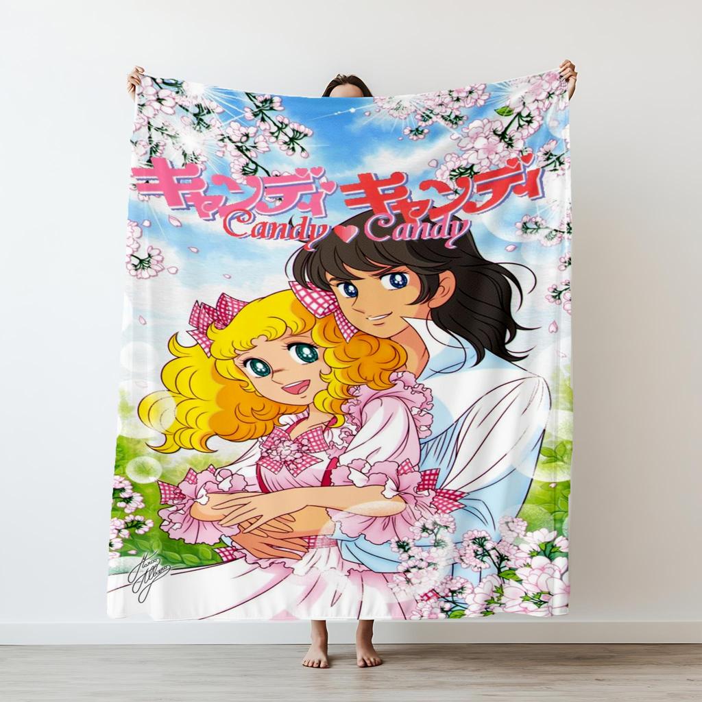 130cm×150cm Candy Candy Anime Blanket Kawaii Japanese Anime Blankets Movie Funny Throw Blankets for Home Hotel Sofa Bedspread