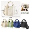 Aquamie Kleine Mini Tote Tas met Compartiment en Rits, Schouder- of Crossbody, Canvas, 2-Weg (Zwart)