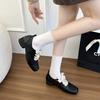 Fashion Autumn Vintage Lace Up Women Mary Jane Shoes Elegant Square Toe Party Dress Ladies Design Leather Pumps