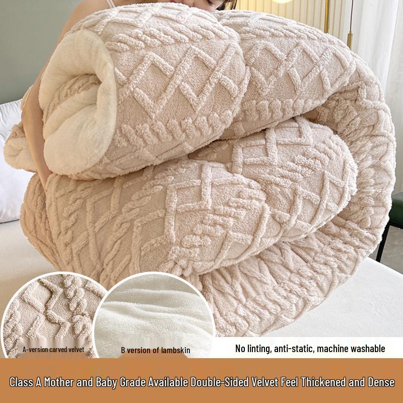 Thick Lambswool Fleece Winter Quilt -