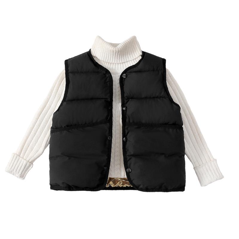 Graphene Black Gold Cotton Children s Vest - Solid Color 858 120 cm чёрный