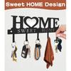 WIPHANY Sweet Home Key Holder Wall Mounted Black Metal Decorative Keys Holder Design Organizer for Key Rack for Entryway Hooks Home Hangers
