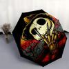 Jack Skellington Themed Automatic Opening and Closing Umbrella, Brightly Colored 8-rib Portable Umbrella, Suitable for Men and Women, A Perfect Gift F