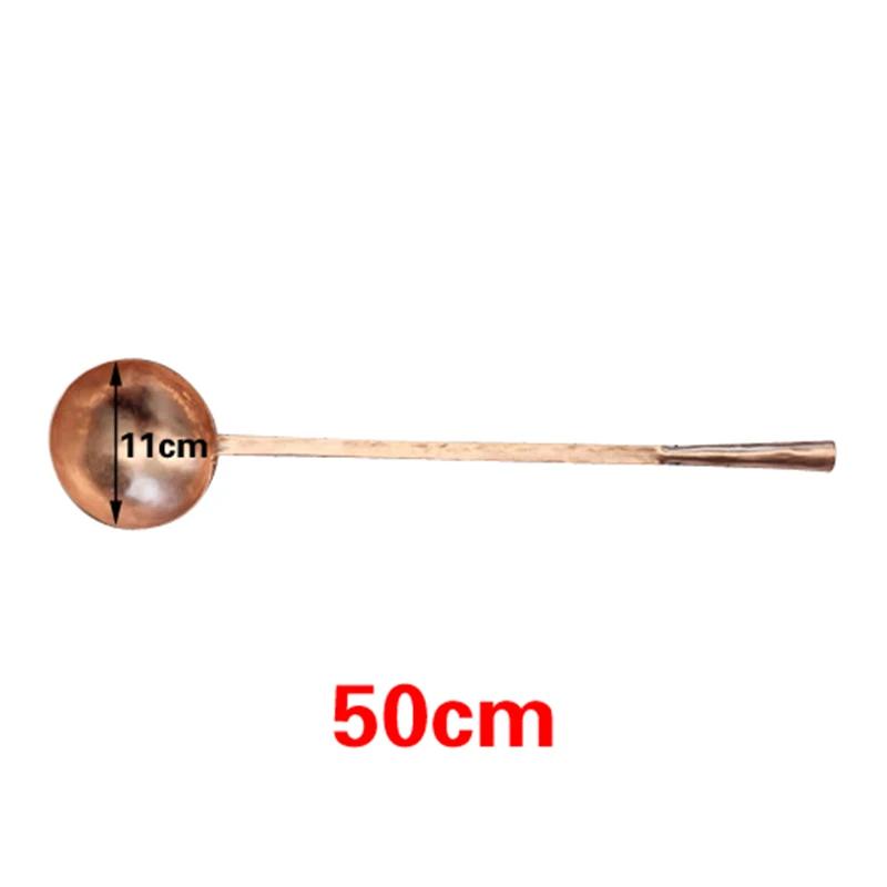 Thickened large spoon Pure copper spoon Long handle copper shovel Fried vegetable spoon wooden spoons for cooking cuchara