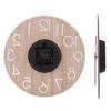 Wall clock wood grain wooden cute interior quiet no second hand non-radio Nordic style stylish analog diameter 30cm (B leaves)