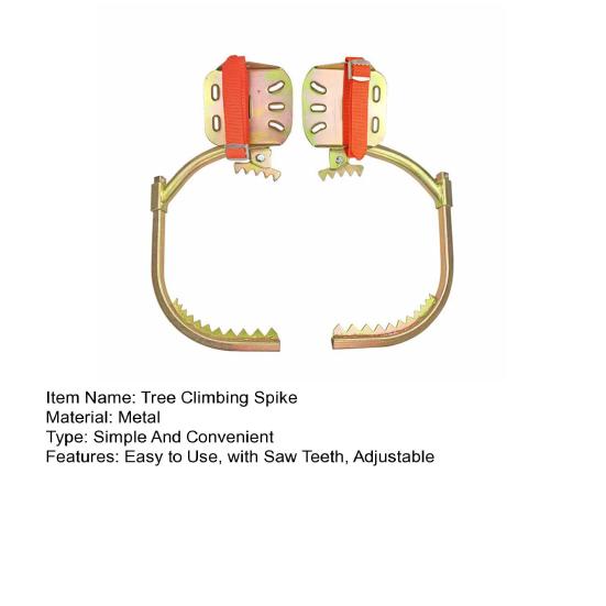 1 Set Tree Climbing Spike Adjustable Electrician Pole Climbings Shoes with Saw Teeth Non-Slip Tree Picking Work Climbing Gear