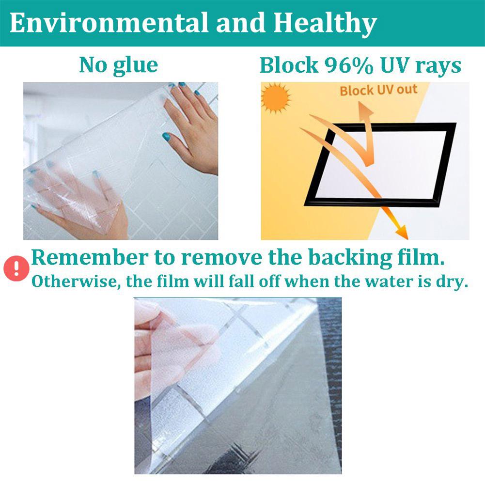 No Glue Static Cling Opaque Frosted Window Film for Home Office