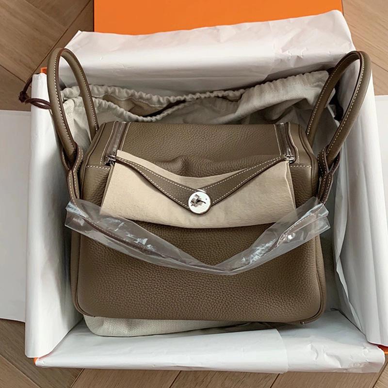 2025 Mini Lindy Bag: First Layer Lychee Cowhide Shoulder & Crossbody Women's Handbag