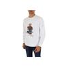 Polo Ralph Lauren Bear Cartoon Print Knit Crewneck Long Sleeve Sweatshirt Men Sweatshirt White 710853308-028
