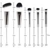 5 PCS Metal Handle Beaded Makeup Brush Set Soft Makeup Brushes Gifts Eyeshadow Brush