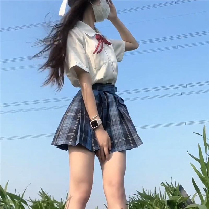 Ju Jingyi Style College Short Sleeve White Shirt for Women