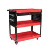 Three-Layer Mobile Tool Cart for Automotive Repair and Storage