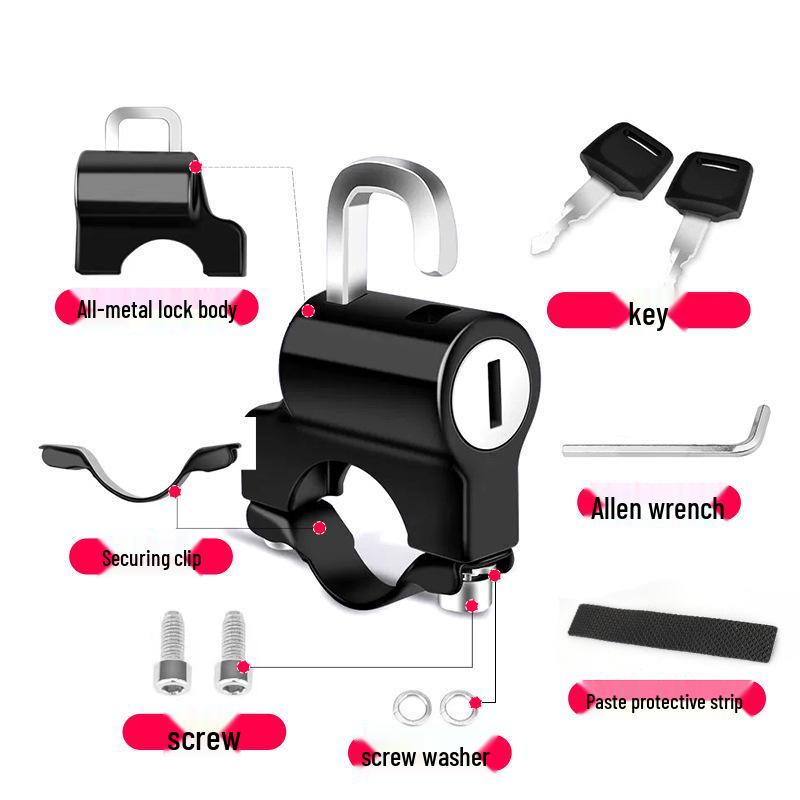 Anti-Theft Electric Bike Helmet Lock - Pry-Proof Fixed Hook for Bicycles