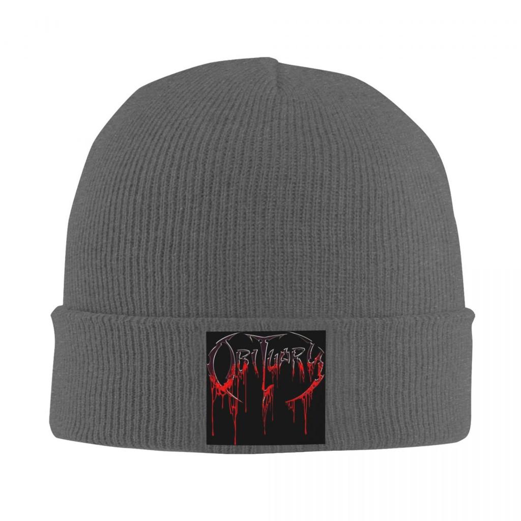 Nachruf Band Logo Death Metal Trucker Warme Strickmütze Hip Hop Mütze Herbst Winter Outdoor Mützen für Unisex Erwachsene