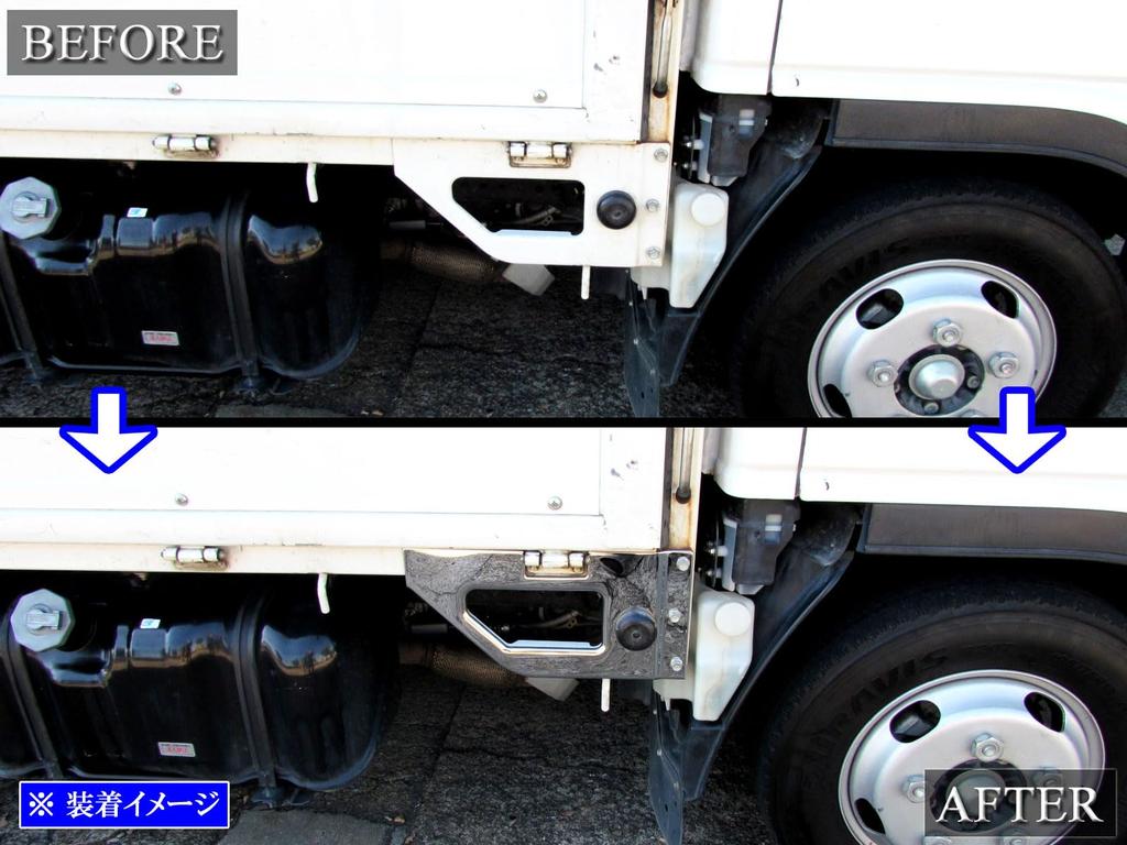 BRIGHTZ Ultra-Mirror Finish Stainless Steel Cargo Step Panels (2-Piece Set) for Nissan Atlas Diesel F25 (Truck-M-034)