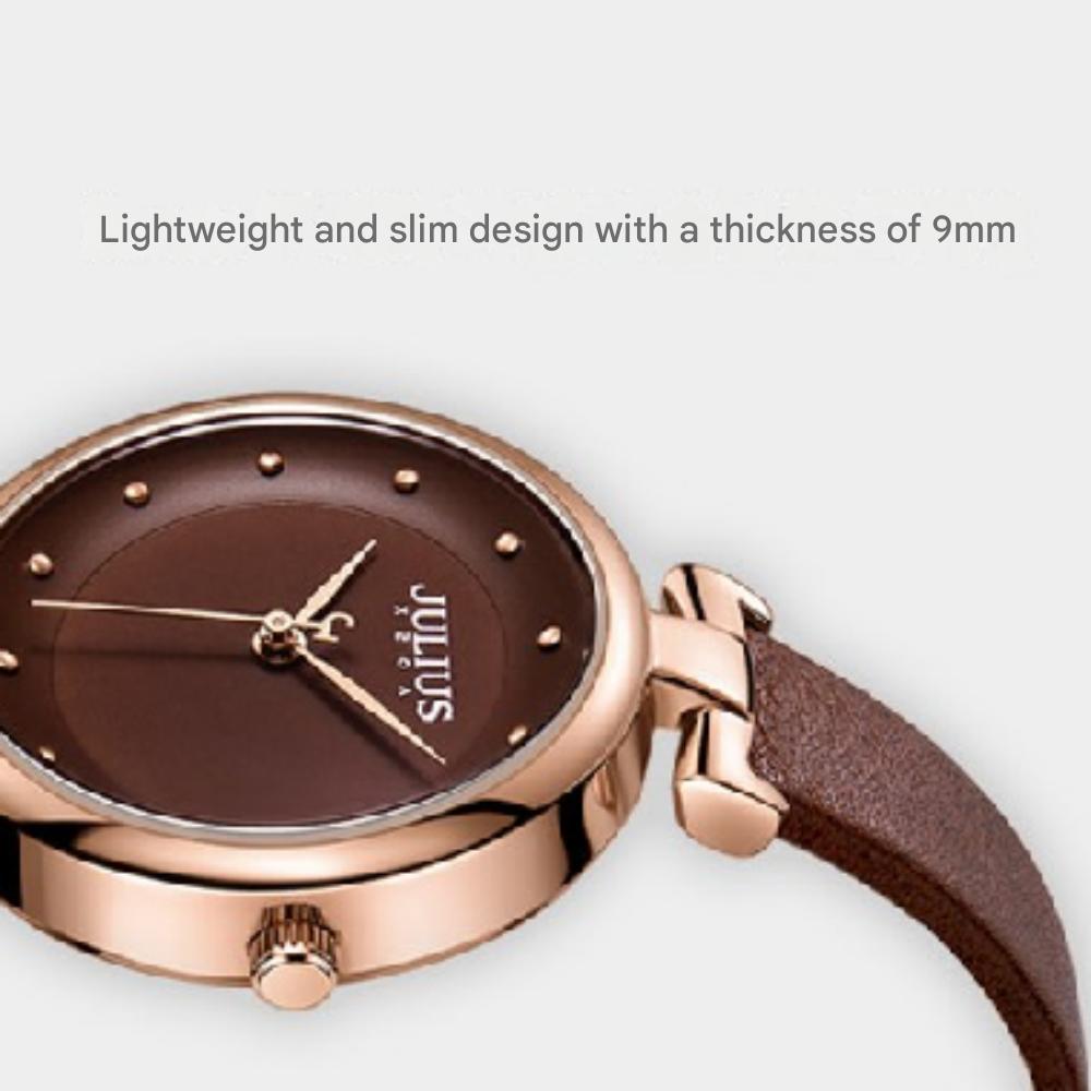 Julius Design Women's Caramel Leather Band Wristwatch A-1313 (Option 4)