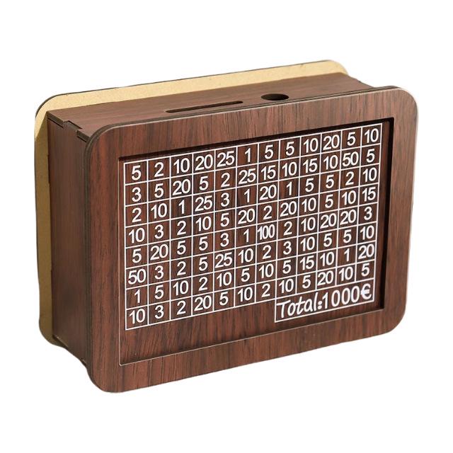 2025 Large Capacity Wooden Piggy Bank