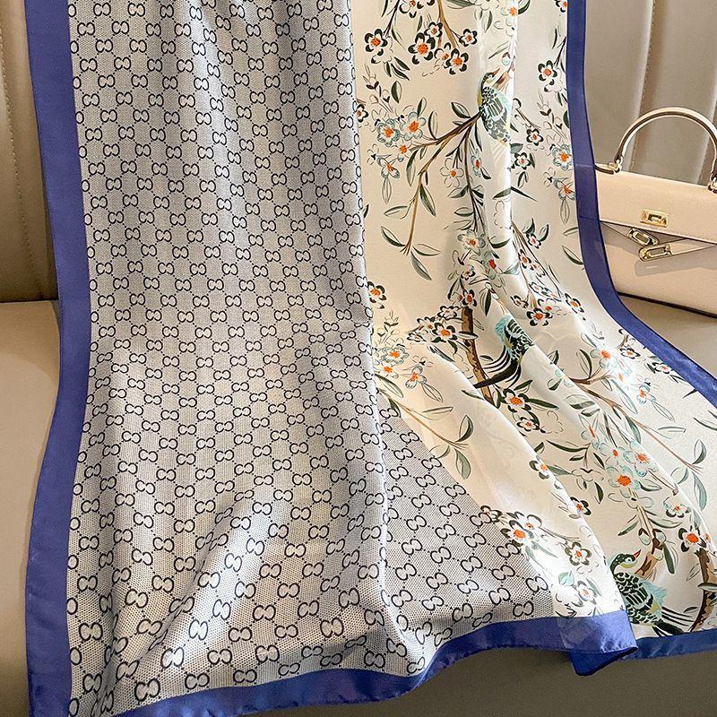 Luxury Brand Women Scarf Fashion Print Silk Scarves Summer Shawls and Wraps Soft Pashmina Lady Bandana Foulard Hijabs