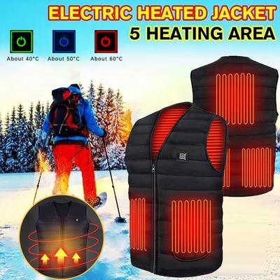 Warme Outdoor-Kleidung, beheizt zum Reiten, Skifahren, Angeln, Aufladen über beheizte Jacke