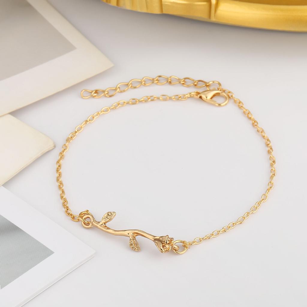 Promotional Fashion Anklet, Personalized Beach Rose Alloy Anklet Adjustable Anklet